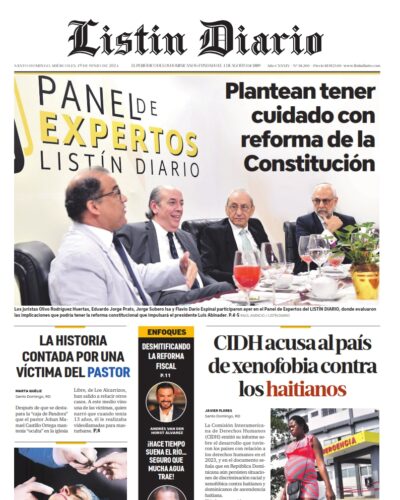 Portada Periódico Listín Diario, Miércoles 19 Junio, 2024