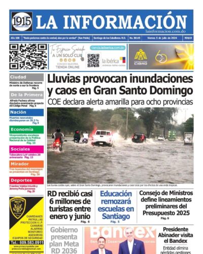 Portada Periódico La Información, Viernes 05 Julio, 2024