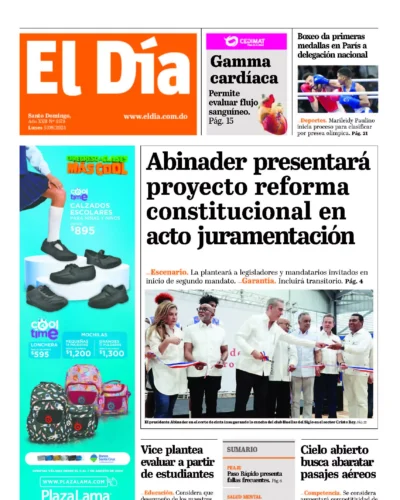 Portada Periódico El Día, Lunes 05 Agosto, 2024