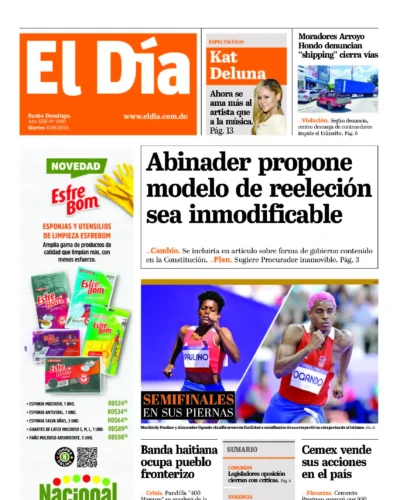 Portada Periódico El Día, Martes 06 Agosto, 2024