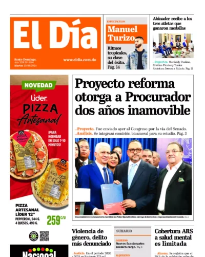 Portada Periódico El Día, Martes 20 Agosto, 2024