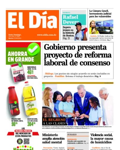 Portada Periódico El Día, Martes 27 Agosto, 2024