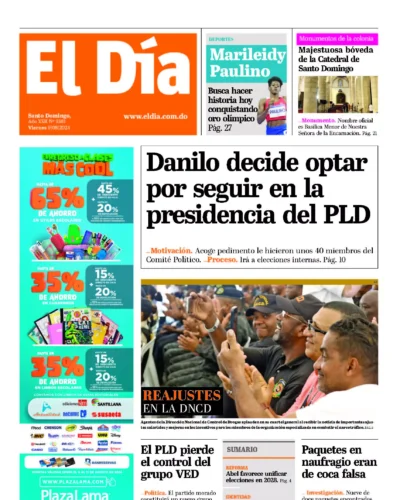 Portada Periódico El Día, Viernes 09 Agosto, 2024