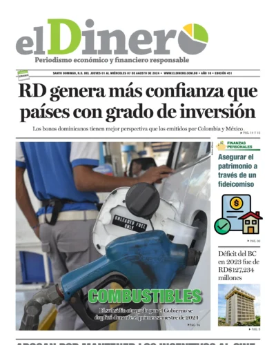 Portada Periódico El Dinero, Jueves 01 Agosto, 2024