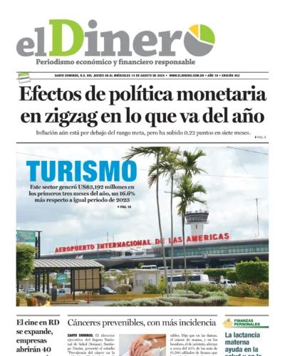 Portada Periódico El Dinero, Jueves 08 Agosto, 2024