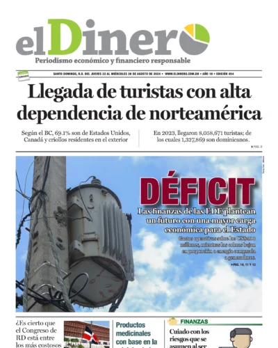 Portada Periódico El Dinero, Jueves 22 Agosto, 2024