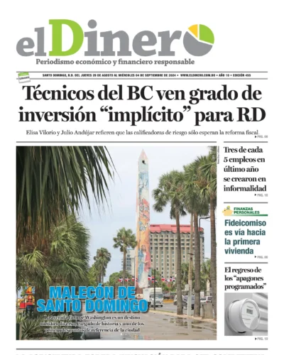 Portada Periódico El Dinero, Jueves 29 Agosto, 2024