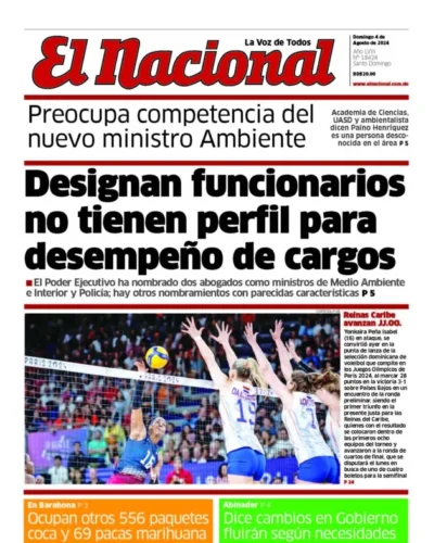 Portada Periódico El Nacional, Domingo 04 Agosto, 2024