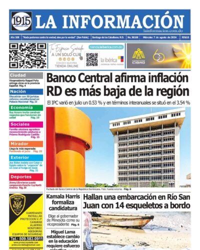 Portada Periódico La Información, Miércoles 07 Agosto, 2024