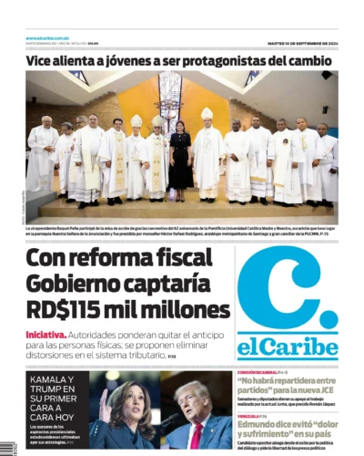 Portada Periódico El Caribe, Martes 10 Septiembre, 2024