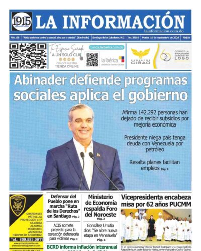 Portada Periódico La Información, Martes 10 Septiembre, 2024