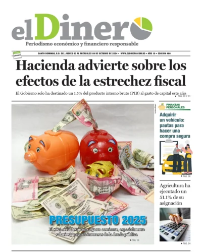 Portada Periódico El Dinero, Jueves 03 Octubre, 2024