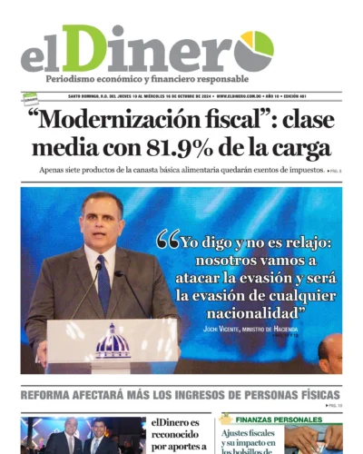 Portada Periódico El Dinero, Jueves 10 Octubre, 2024