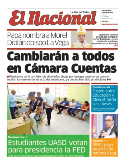 Portada Periódico El Nacional, Viernes 18 Octubre, 2024