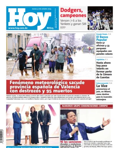 Portada Periódico Hoy, Jueves 31 Octubre, 2024