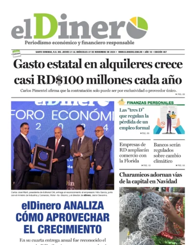 Portada Periódico El Dinero, Jueves 21 Noviembre, 2024