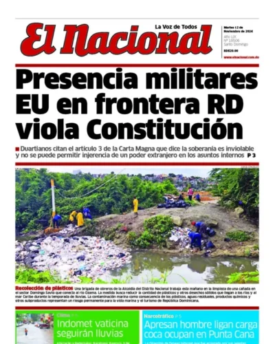 Portada Periódico El Nacional, Martes 12 Noviembre, 2024