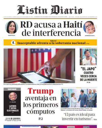 Portada Periódico Listín Diario, Miércoles 06 Noviembre, 2024