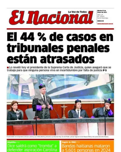 Portada Periódico El Nacional, Martes 07 Enero, 2025