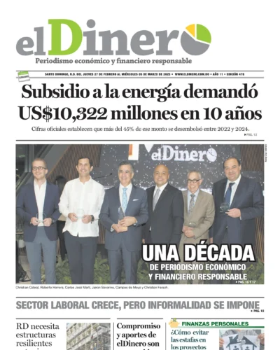 Portada Periódico El Dinero, Jueves 27 Febrero, 2025