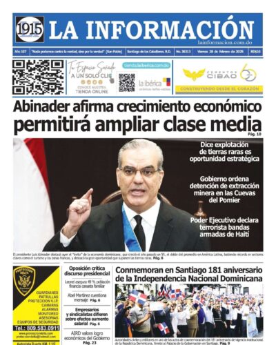 Portada Periódico La Información, Viernes 28 Febrero, 2025