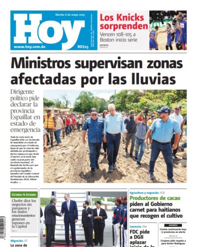 Portada Periódico Hoy, Martes 06 Mayo, 2025
