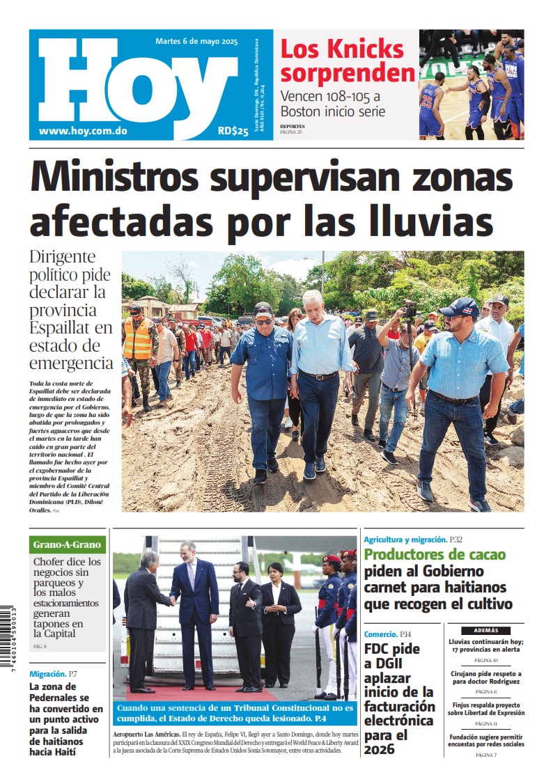 Portada Periódico Hoy, Martes 06 Mayo, 2025 Portada Periódico Hoy, Martes 06 Mayo, 2025