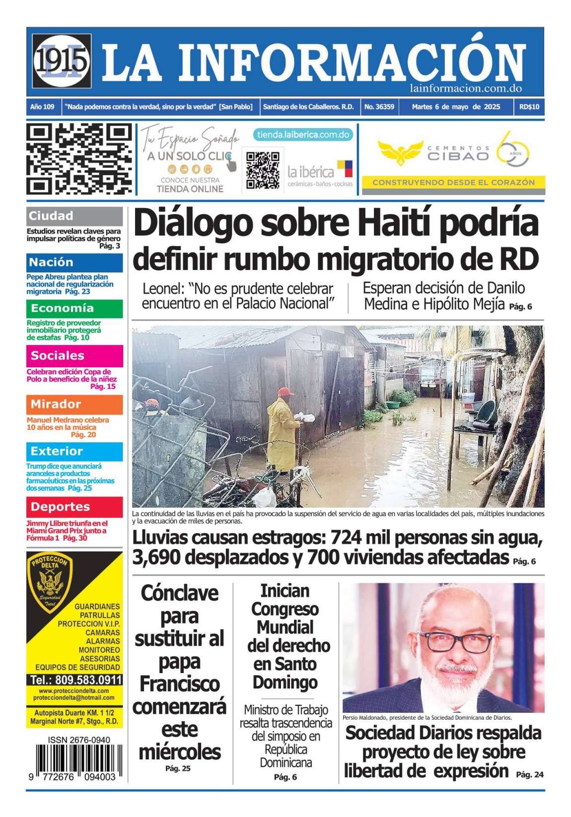 Portada Periódico La Información, Martes 06 Mayo, 2025 Portada Periódico La Información, Martes 06 Mayo, 2025
