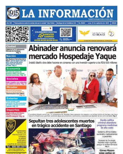 Portada Periódico La Información, Lunes 29, Septiembre, 2025
