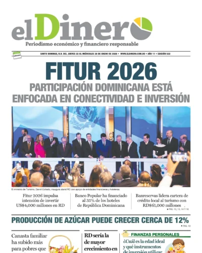 Portada Periódico El Dinero, Miércoles 22, Enero, 2026