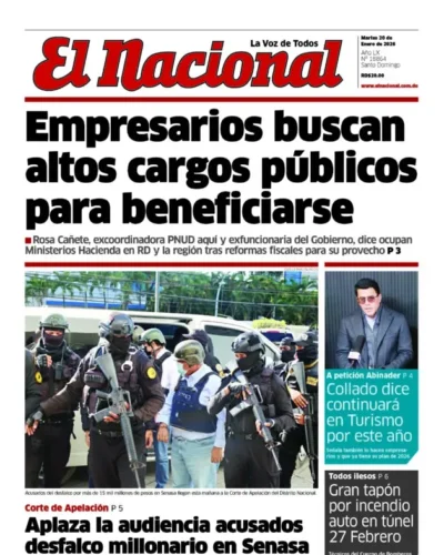 Portada Periódico El Nacional, Miércoles 21, Enero, 2026