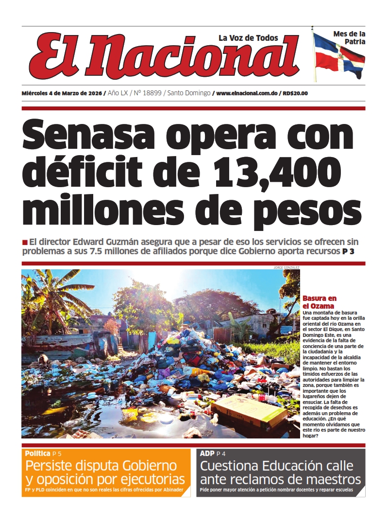 Portada Periódico El Nacional, Miércoles 04, Marzo, 2026