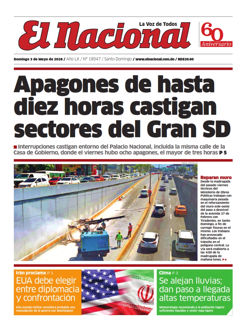 Portada Periódico El Nacional, Domingo 03, Mayo 2026