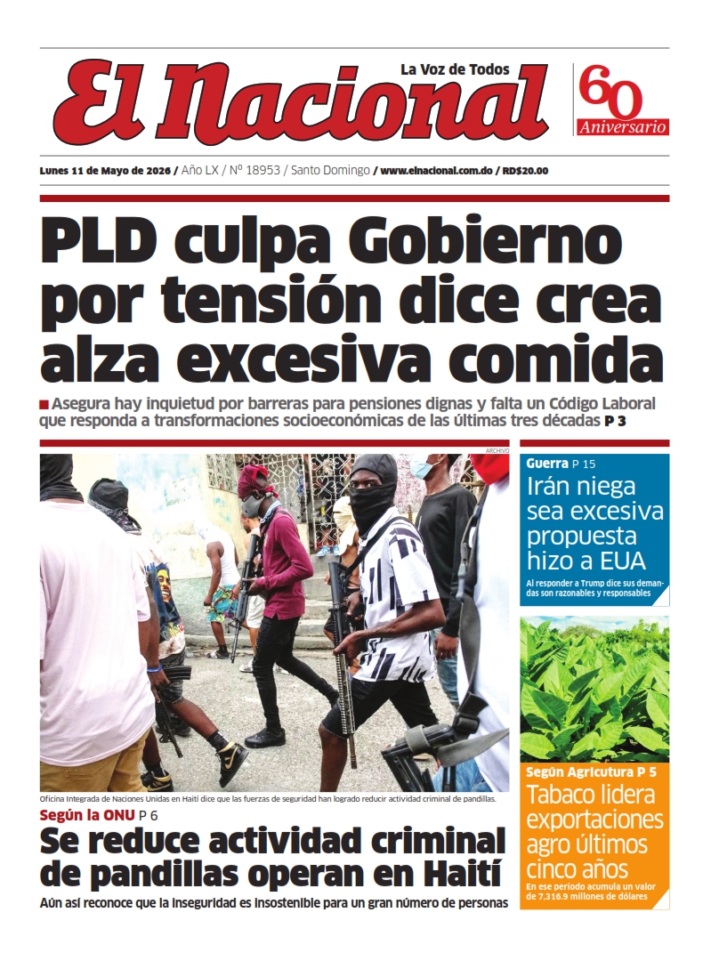 Portada Periódico El Nacional, Lunes 11, Mayo 2026