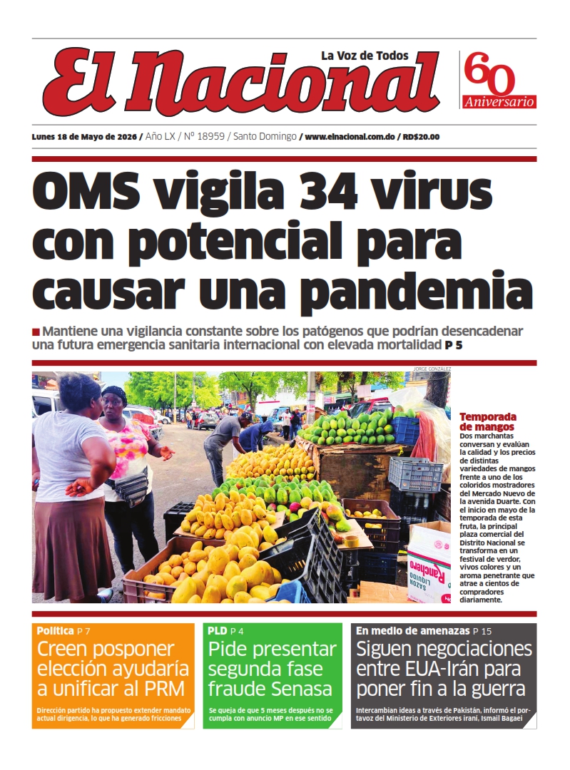 Portada Periódico El Nacional, Lunes 18, Mayo 2026