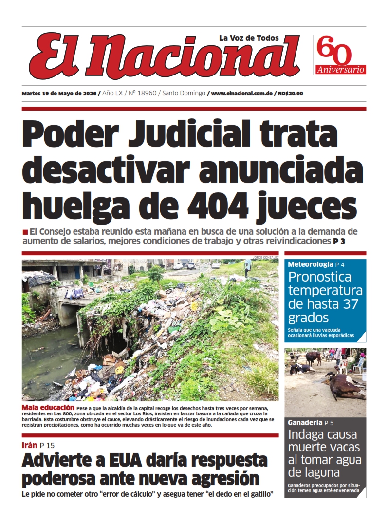 Portada Periódico El Nacional, Martes 19, Mayo 2026