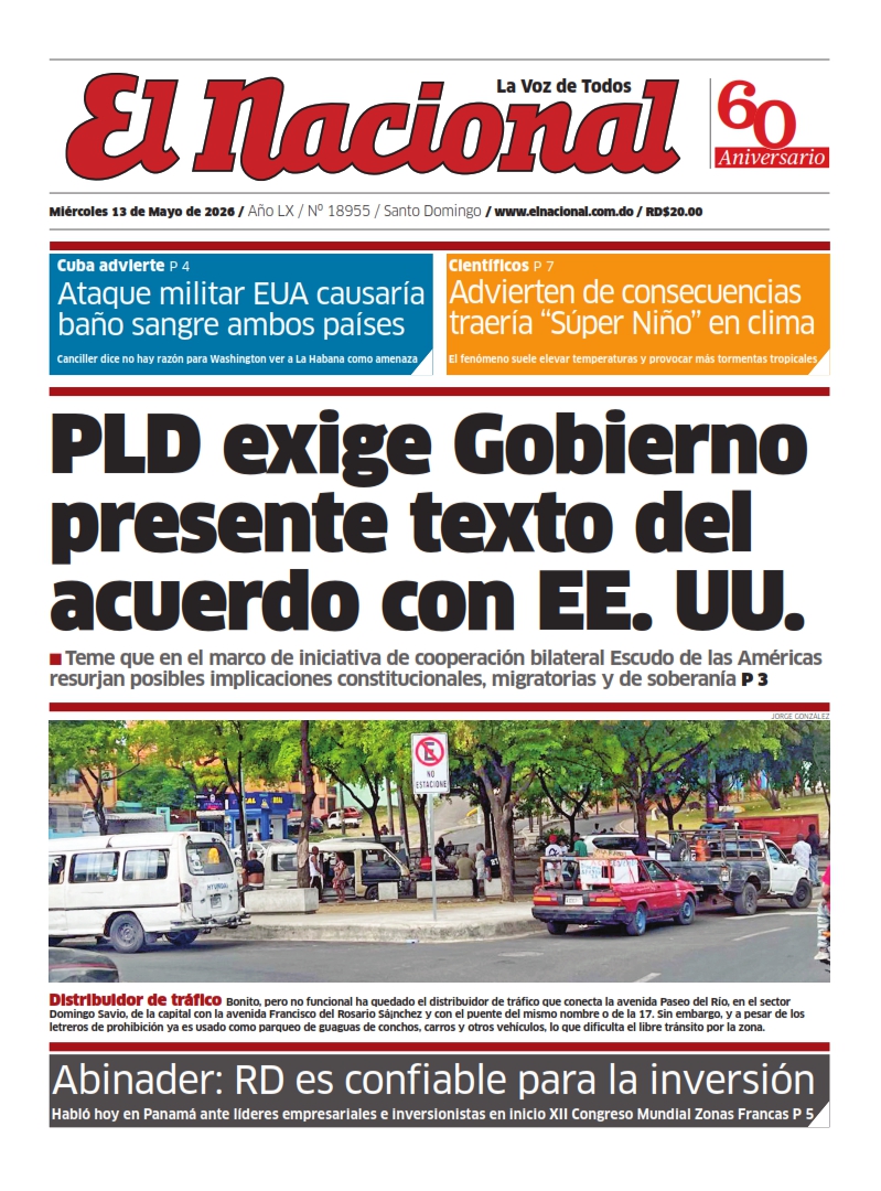 Portada Periódico El Nacional, Miércoles 13, Mayo 2026