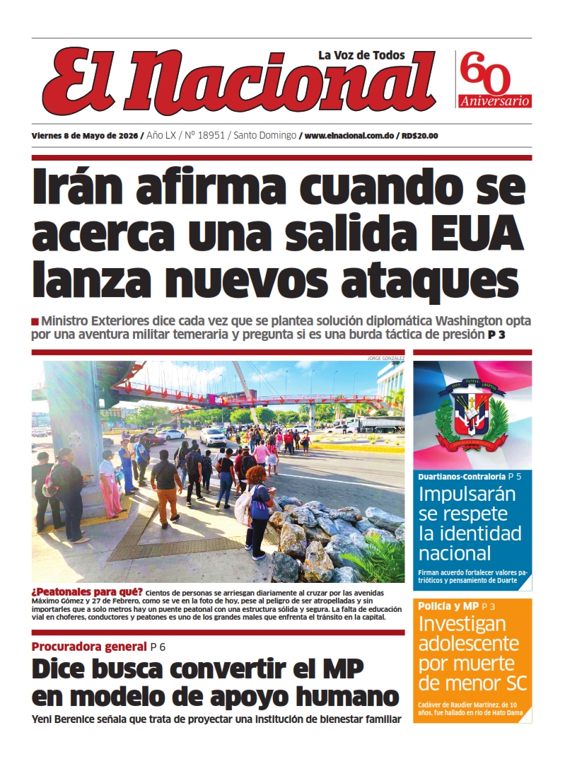 Portada Periódico El Nacional, Viernes 8, Mayo 2026