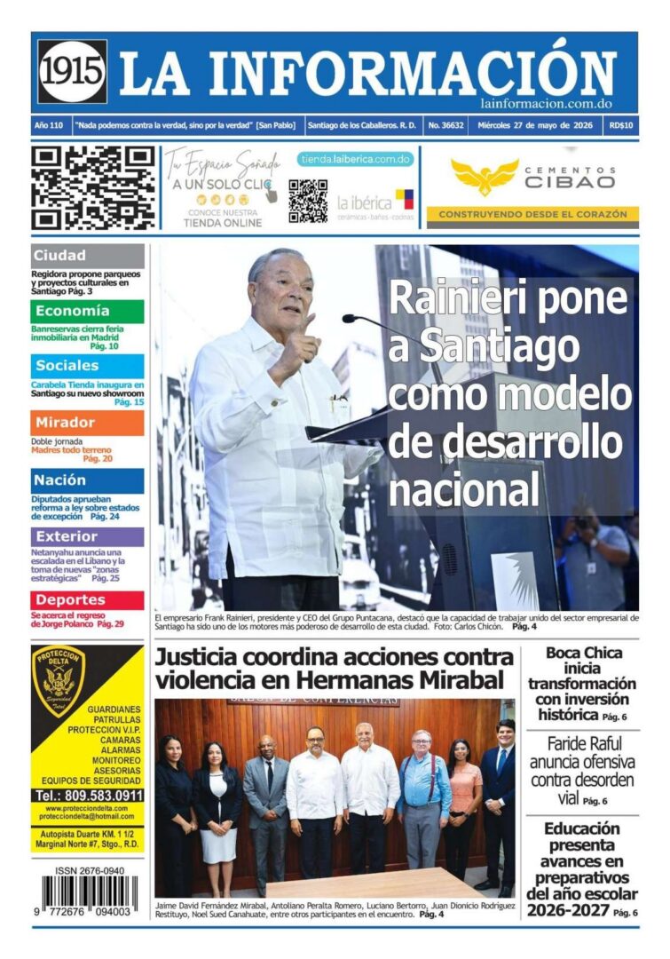 Portada Periódico La Información, Miércoles 27, Mayo 2026
