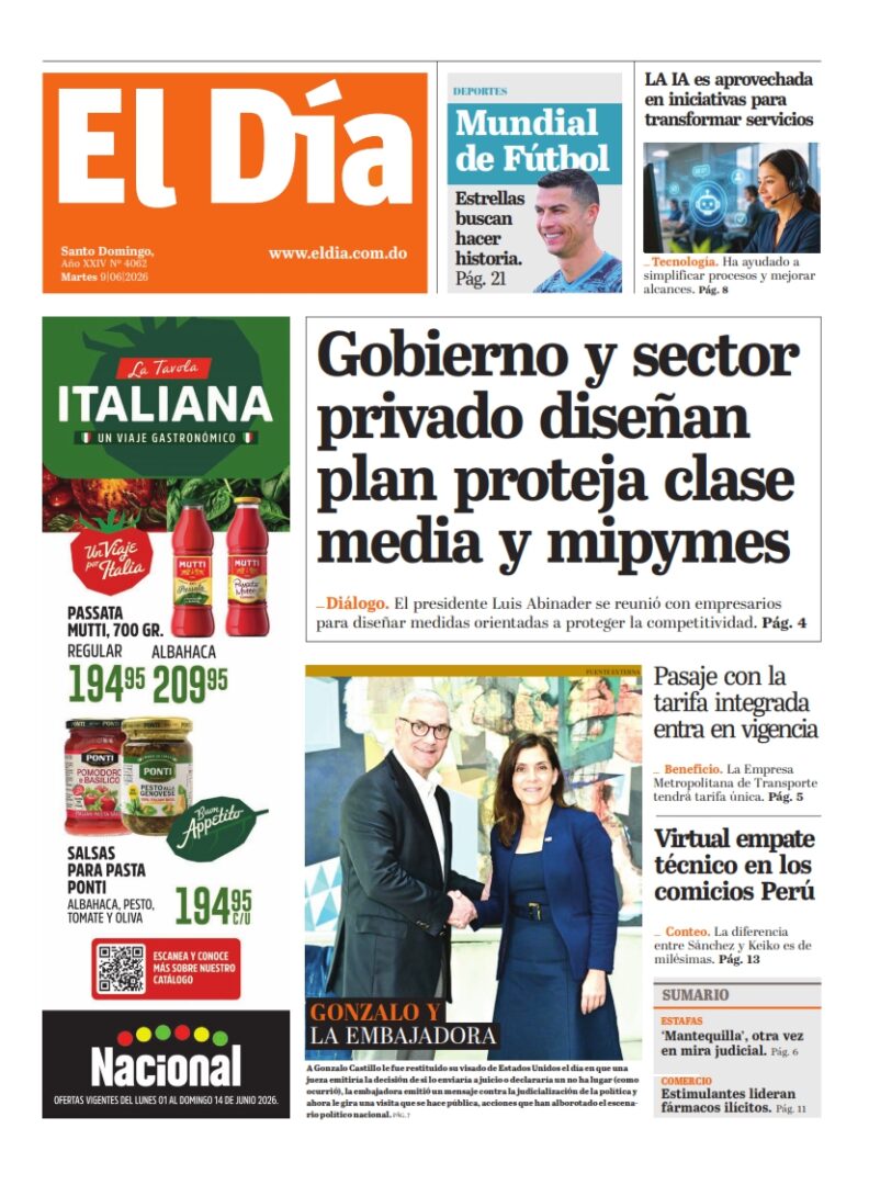 Portada Periodico El Dia Martes 9 Junio 2026