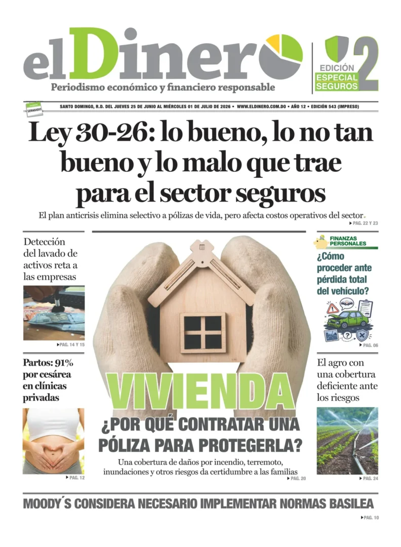 Portada Periódico El Dinero Jueves 25 Junio 2026