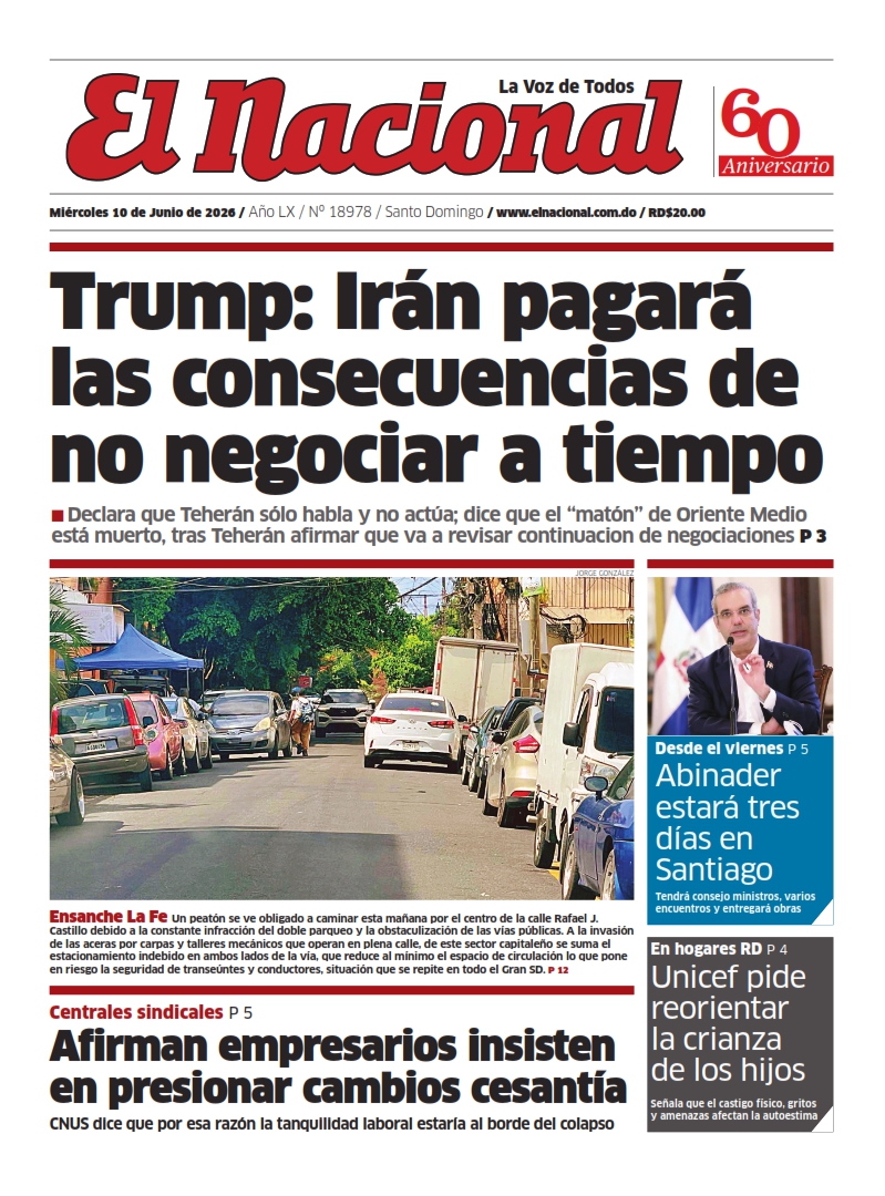 Portada Periodico El Nacional Domingo 14 Junio 2026
