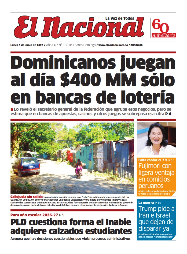 Portada Periodico El Nacional Lunes 8 Junio 2026