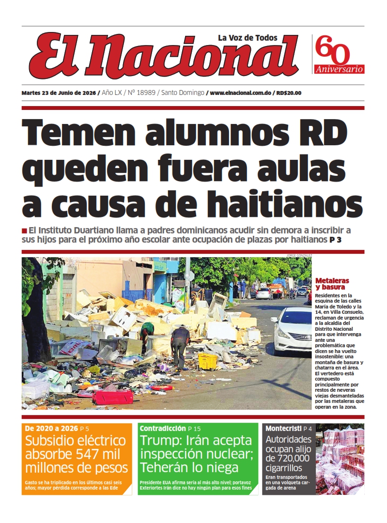 Portada Periódico El Nacional Martes 23 Junio 2026