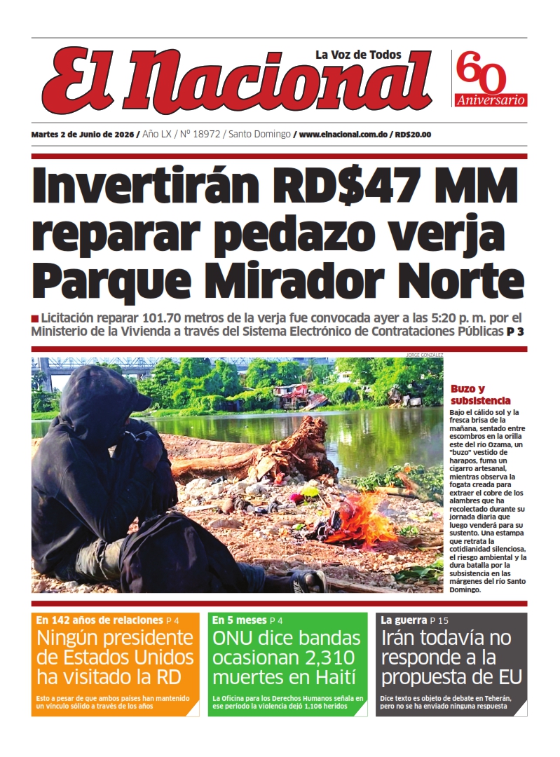 Portada Periódico El Nacional, Martes 3, Junio 2026