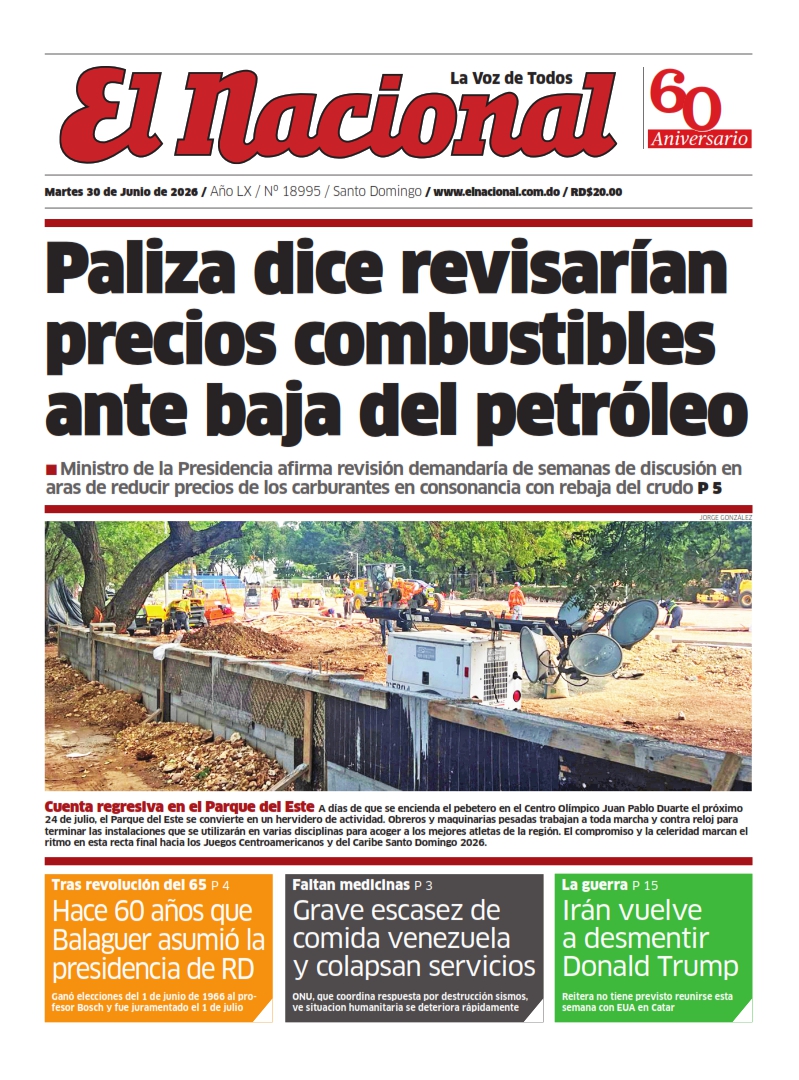 Portada Periódico El Nacional, Martes 30, Junio 2026