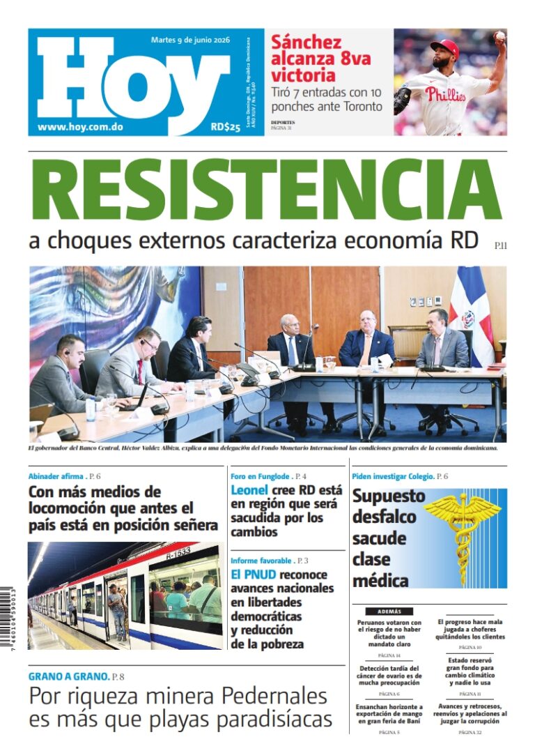 Portada Periodico Hoy Martes 9 Junio 2026
