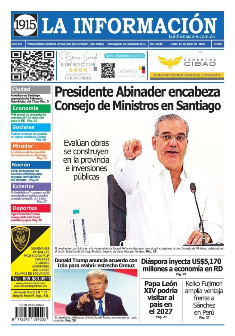 Portada Periodico La Informacion Lunes 15 Junio 2026
