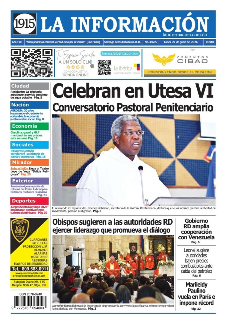 Portada Periódico La Información, Lunes 29, Junio 2026