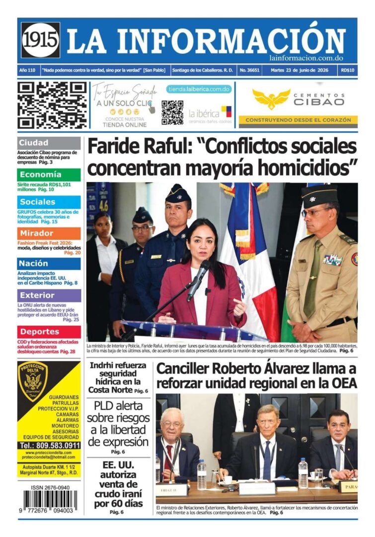Portada Periódico La Información Martes 23 Junio 2026
